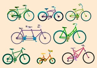 自行车集图案