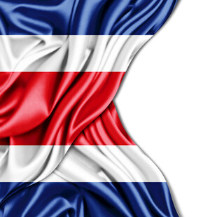 哥斯达黎加国旗飘扬