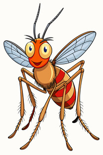 卡通形象的大蚊子