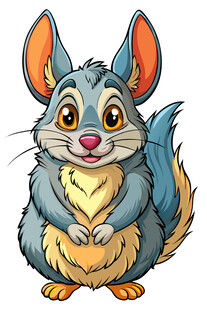 可爱灰松鼠卡通形象