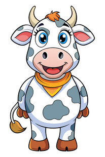 可爱卡通奶牛形象