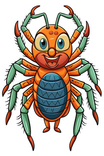 可爱卡通蜘蛛形象