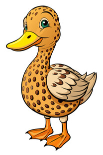 斑点小鸭子卡通形象