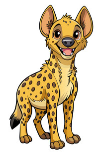 可爱斑点鬣狗卡通形象