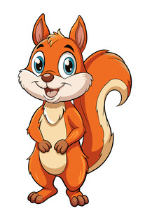 可爱松鼠卡通形象