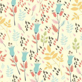 清新花卉图案背景
