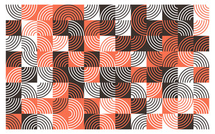 几何图案彩色圆形拼接