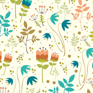 花卉藤蔓图案背景设计