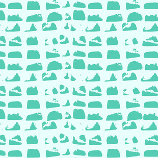 清新绿系几何图案背景