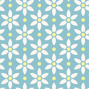 浅蓝色雏菊图案背景