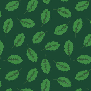 绿色叶片无缝图案背景