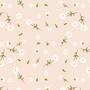 小雏菊花卉图案背景