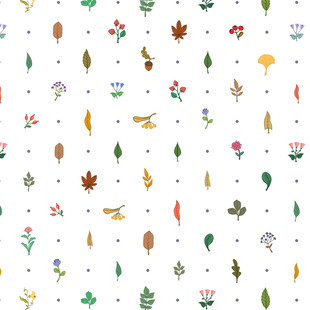 秋季元素无缝图案背景