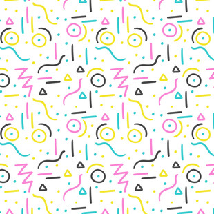 多彩几何线条抽象图案