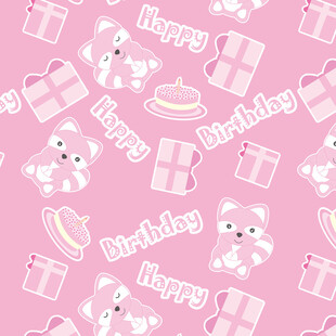 粉色生日主题可爱图案