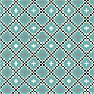 蓝底几何图案无缝背景图