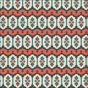 复古几何图案花纹布料