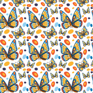 多彩蝴蝶图案背景
