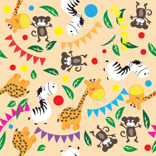 动物主题卡通图案背景