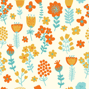 清新花卉图案背景