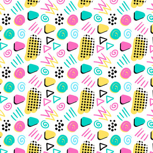 多彩几何图案无缝背景