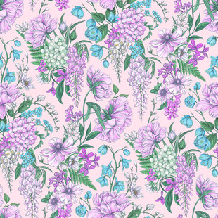 紫色花卉图案背景纹理