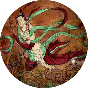 敦煌飞天壁画艺术图案