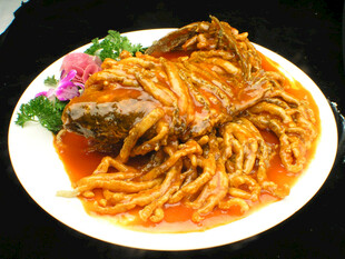 红烧带鱼盖浇面