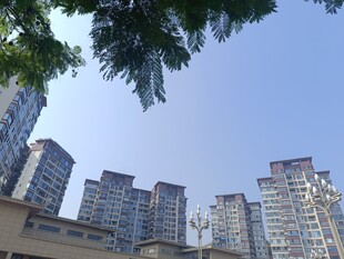 城市高楼林立的住宅区