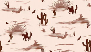 沙漠仙人掌图案背景