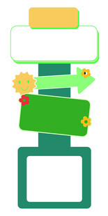 多彩立体箭头装饰元素 导视