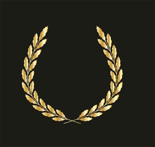 金色月桂叶花环
