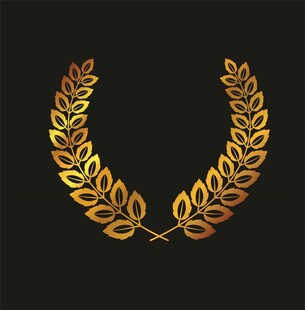 金色月桂叶花环