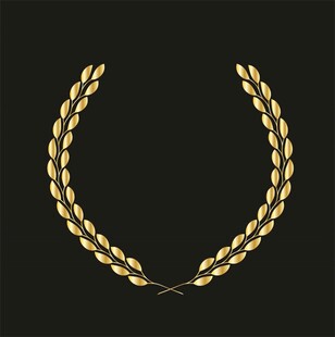 金色月桂叶花环