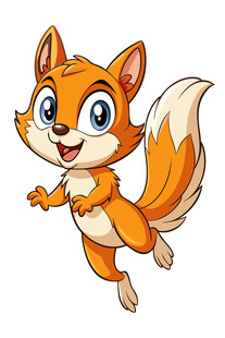 跳跃的可爱小狐狸