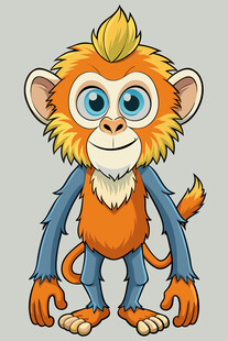 可爱卡通小猴形象