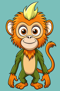 可爱卡通小猴形象