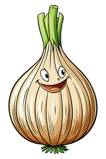 微笑的卡通洋葱