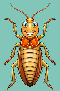 可爱卡通蟑螂形象