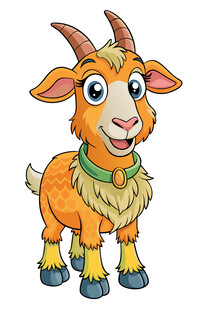可爱卡通山羊形象