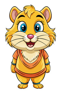 可爱卡通小老虎形象