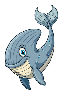 可爱卡通鲸鱼形象
