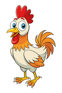 可爱卡通公鸡形象