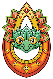 神秘龙形装饰图案