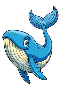 可爱蓝鲸卡通形象