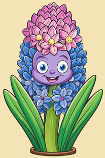 可爱风风信子卡通形象