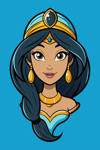 卡通风格阿拉伯公主形象