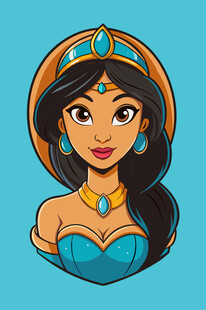 阿拉伯风格卡通美女形象