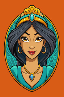 阿拉伯风格公主插画