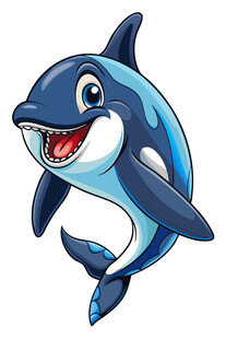 可爱卡通海豚形象